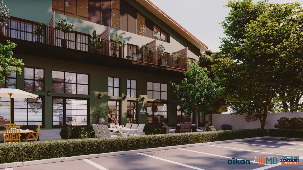 perspective exterieur avec logo Pierre Le Grand Patrimoine